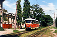 Tatra-T3SU #617 27-го маршрута на улице Академика Павлова в районе переулка Серп и молот