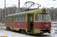 Tatra-T3SU #624 около производственного корпуса Салтовского трамвайного депо