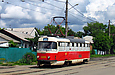 Tatra-T3SU #625 27-го маршрута на улице Москалёвской в районе улицы Власенко