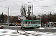 Tatra-T3SU #625 16-го маршрута поворачивает с улицы Героев труда на проспект Тракторостроителей