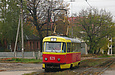 Tatra-T3SU #629 2-го маршрута на улице Клочковской пересекает улицу Кузнецкую