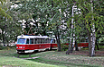 Tatra-T3SU #630-531 26-го маршрута разворачивается на техническом кольце конечной станции "Парк имени Горького"