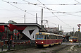 Tatra-T3SU #630-591 26-го маршрута на улице Героев труда возле улицы Академика Павлова