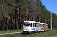 Tatra-T3SU #631-632 26-го маршрута на пробивке улицы Героев труда в районе остановки "Сосновый бор"