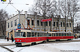 Tatra-T3SU #637-638 поворачивает с улицы Молодой Гвардии на улицу Плехановскую