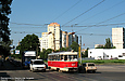 Tatra-T3SU #637 27-го маршрута на улице Кирова, сразу за перекрестком с проспектом Гагарина
