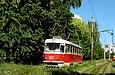 Tatra-T3SU #637 27-го маршрута на улице Героев труда
