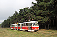 Tatra-T3SU #637-638 16-го маршрута на улице Героев Труда возле перекрестка с улицей Барабашова
