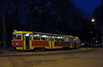 Tatra-T3SU #637-638 26-го маршрута на конечной станции "Парк им. Горького"