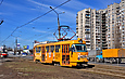 Tatra-T3SU #638 8-го маршрута на улице Плехановской в районе станции метро "Завод имени Малышева"