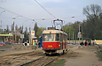 Tatra-T3SU #638 27-го маршрута на Московском проспекте около остановки "универмаг "Харьков"