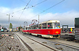 Tatra-T3SU #637-638 16-го маршрута на улице героев Труда возле одноименной станции метро
