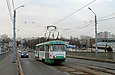 Tatra-T3SUCS #638 8-го маршрута на улице Плехановской следует по Балашовскому путепроводу