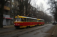 Tatra-T3SU #641-642 22-го маршрута на улице Мироносицкой возле перекрестка с улицей Веснина