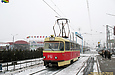 Tatra-T3SU #643 27-го маршрута на улице Академика Павлова в районе станции метро "Академика Барабашова"