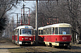 Tatra-T3SU #643-767 и #676-677 23-го маршрута на Московском проспекте возле Поликлиники ХТЗ