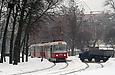 Tatra-T3SU #643-767 26-го маршрута на перекрестке улиц Мироносицкой и Сумской