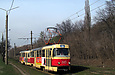 Tatra-T3SU #643-767 23-го маршрута на проспекте Тракторостроителей между улицей Танковой и улицей Хабарова
