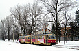 Tatra-T3SU #645-646 26-го маршрута на Московском проспекте между улицей 12-го Апреля и станцией метро "Индустриальная"