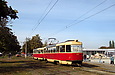 Tatra-T3SU #645-646 26-го маршрута на улице Героев Труда возле Ново-Салтовского рынка