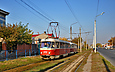 Tatra-T3SU #649-650 26-го маршрута на улице Шевченко в районе Кольцовской улицы
