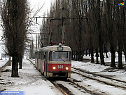 Tatra-T3SU #649-650 26-го маршрута на проспекте Тракторостроителей в районе улицы Героев труда