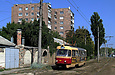 Tatra-T3SU #649 27-го маршрута на улице Шевченко в районе улицы Тахиаташской
