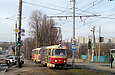 Tatra-T3SU #649-650 26-го маршрута на проспекте Тракторостроителей пересекает улицу Немышлянскую