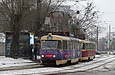 Tatra-T3SU #649-662 26-го маршрута на улице Веснина возле улицы Мироносицкой