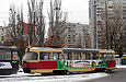 Tatra-T3SU #650 в составе системы #649-650 26-го маршрута на проспекте Тракторостроителей возле улицы Героев труда