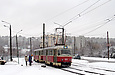 Tatra-T3SU #651-648 26-го маршрута на проспекте Тракторостроителей в районе остановки "Сады"