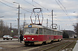 Tatra-T3SU #651-648 26-го маршрута на Белгородском шоссе возле перекрестка с улицами Сумской и Деревянко