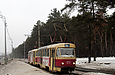 Tatra-T3SU #651-648 26-го маршрута на улице Героев труда в районе улицы Барабашова