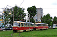 Tatra-T3SU #651-689 23-го маршрута на конечной "602 микрорайон"
