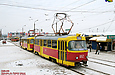 Tatra-T3SU #652-690 26-го маршрута на улице Героев труда возле одноименной станции метро