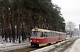 Tatra-T3SU #652-690 26-го маршрута на улице Героев труда в районе улицы Барабашова