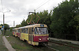 Tatra-T3SU #652-690 26-го маршрута на проспекте Тракторостроителей проходит мост через Немышлю
