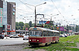 Tatra-T3SU #654-670 27-го маршрута на улице Академика Павлова возле Салтовского переулка