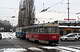 ВТП-3 и Tatra-T3SU #654 на улице Академика Павлова возле станции метро "Студенческая"