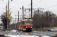 Tatra-T3SU #654-670 23-го маршрута на проспекте Московском возле станции метро "Им. О. С. Масельского"