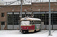 Tatra-T3SU #654 на веере цеха Салтовского трамвайного депо возле улицы Смольной