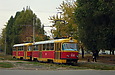 Tatra-T3SU #656-653 26-го маршрута на улице Героев Труда возле перекрестка с улицей Гвардейцев-Широнинцев