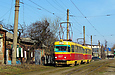 Tatra-T3SU #657-658 26-го маршрута на улице Матюшенко в районе Прорезной улицы