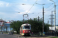Tatra-T3SU #657-658 26-го маршрута на улице Моисеевской следует по одноименному мосту