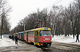 Tatra-T3SU #657-658 на буксире у #651-648 на Московском проспекте в районе станции метро "Тракторный завод"