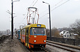 Tatra-T3SU #657-658 26-го маршрута на улице Героев труда следует по Лазьковскому мосту