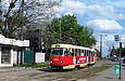 Tatra-T3SU #657-658 26-го маршрута на улице Веснина возле площади 1-го Мая