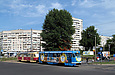 Tatra-T3SU #661-662 26-го маршрута на проспекте Тракторостроителей пересекает Салтовское шоссе