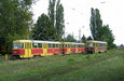 Tatra-T3SU #661-662 26-го маршрута и #227 16-А маршрута на конечной станции "Льва Толстого"