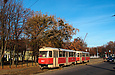 Tatra-T3SU #661-662 26-го маршрута на улице Мироносицкой возле конечной станции "Парк им. Горького"
